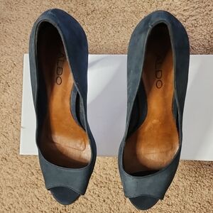 ALDO Women's Elegant Black Peep Toe Heels